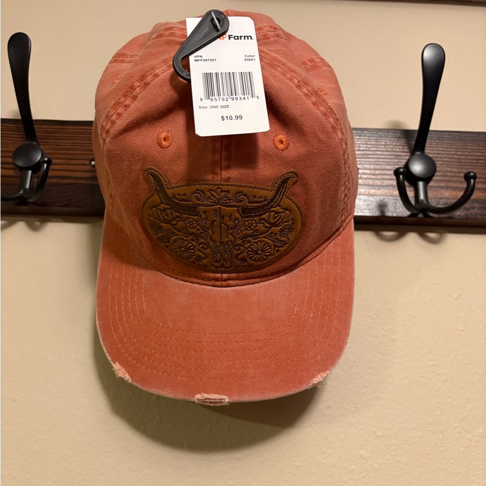 Rustic Orange Embroidered Women's Cap